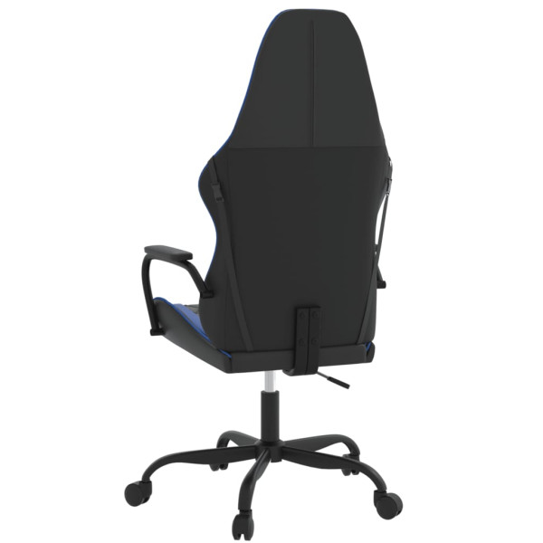 Silla gaming de masaje cuero sintético negro y azul M 5