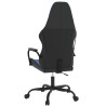 Silla gaming de masaje cuero sintético negro y azul 5