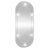Espelho de parede oval com luzes LED 40x90 cm vidro 2