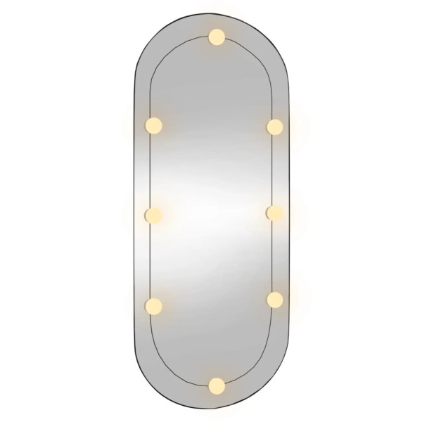 Espelho de parede oval com luzes LED 40x90 cm vidro M 4