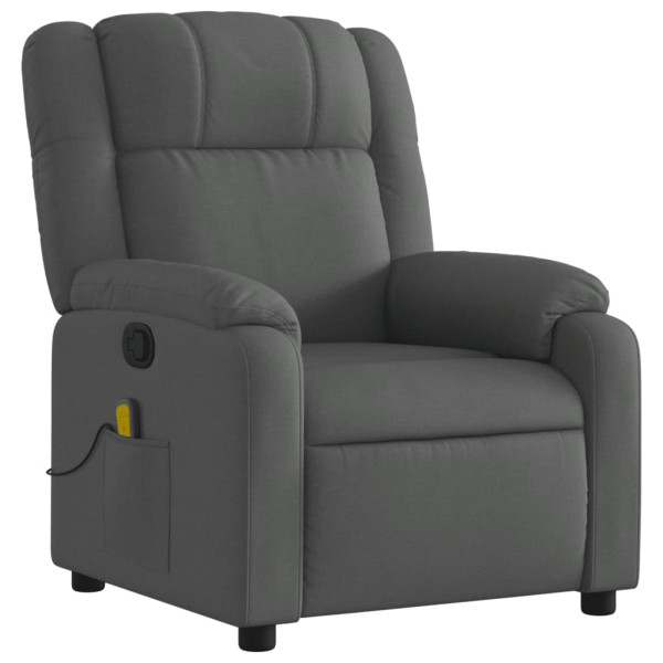 Sillón de masaje reclinable de tela gris oscuro M 3