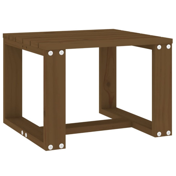 Mesa de apoio p/ jardim 40x38x28.5 cm pinho maciço castanho-mel M 5