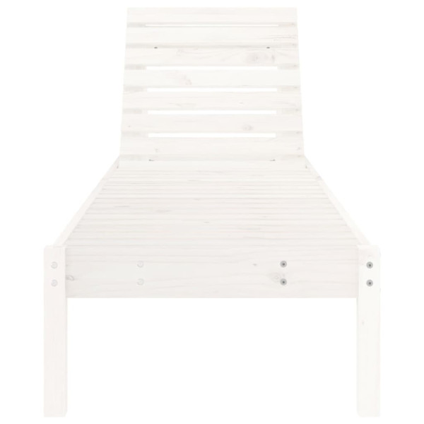 Tumbonas 2 unidades madera maciza de pino blanco 199.5x60x74 cm M 4