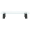 Soporte de monitor vidrio templado y metal negro 40x20x8 cm 4
