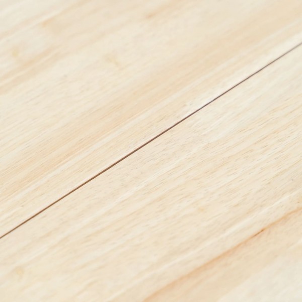 Mesa de comedor de madera maciza de caucho blanco marrón 106 cm M 2