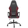 Cadeira de massagem gaming couro sintético preto e vermelho vinho tinto 3