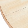 Mesa de comedor de madera maciza de caucho blanco marrón 106 cm 4