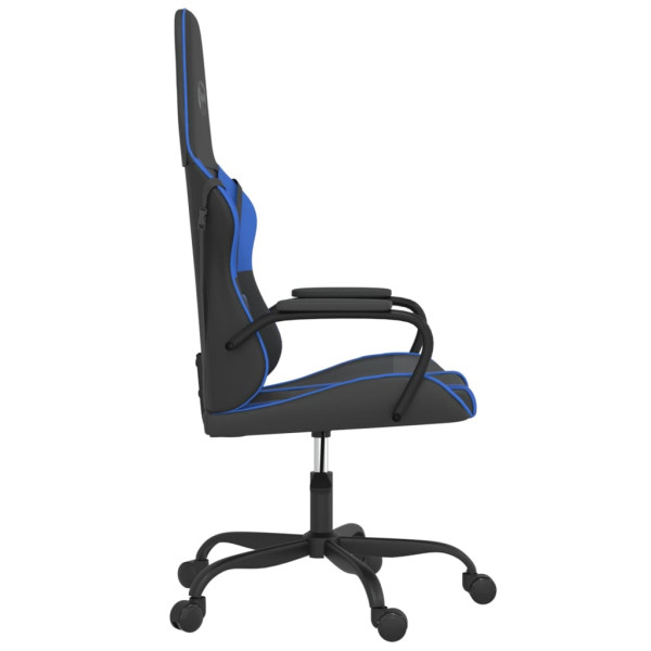 Silla gaming cuero sintético negro y azul M 4