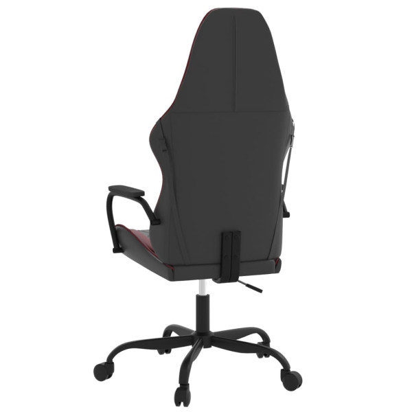Silla gaming cuero sintético negro y rojo vino tinto M 5