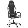 Silla gaming cuero sintético negro y blanco 2