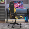 Silla gaming cuero sintético negro y dorado 1