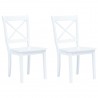 Cadeiras de jantar 2 pcs madeira de seringueira maciça branco 1
