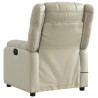 Sillón reclinable de masaje cuero sintético crema 4
