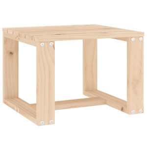Mesa auxiliar de jardín madera maciza de pino 40x38x28.5 cm H