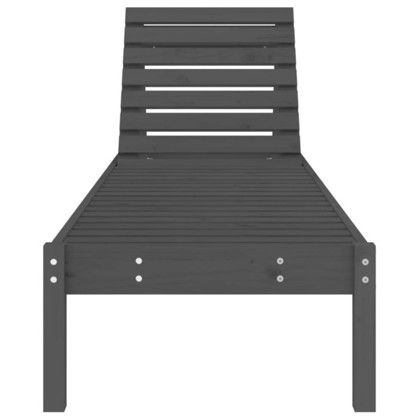 Espreguiçadeiras 2 pcs 199.5x60x74 cm pinho maciço cinzento M 4