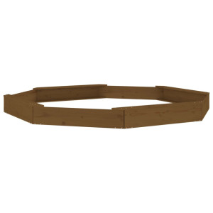 Arenero con asientos octógono madera maciza de pino marrón miel H