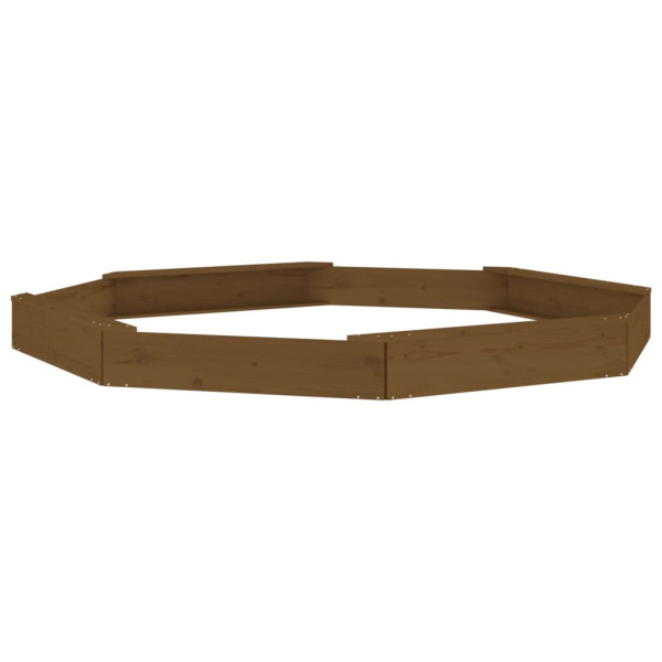 Arenero con asientos octógono madera maciza de pino marrón miel M 2