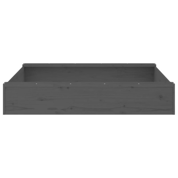 Arenero con asientos cuadrado madera maciza de pino gris M 5