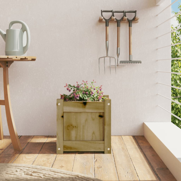 Jardinera madera maciza de pino impregnada 31x31x31 cm M 3