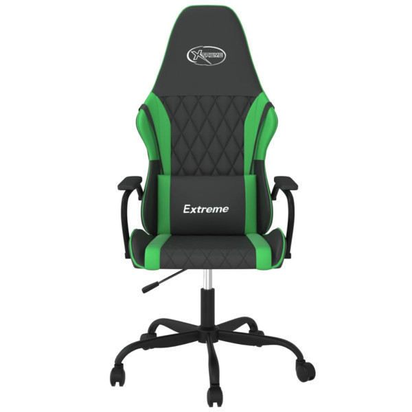 Silla gaming cuero sintético negro y verde M 3