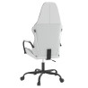 Silla gaming de masaje cuero sintético blanco y negro 5
