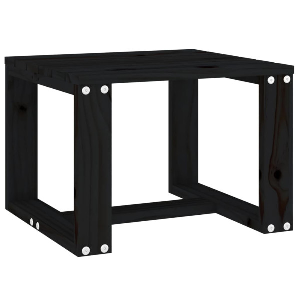 Mesa de apoio p/ jardim 40x38x28.5 cm pinho maciço preto M 2