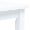 Mesa de jantar 114x71x75cm madeira de seringueira maciça branco 4