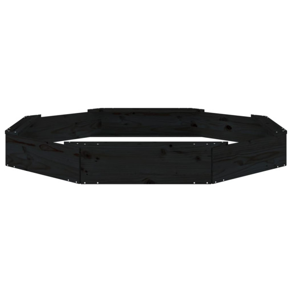 Arenero con asientos octógono madera maciza de pino negro M 4