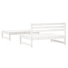 2 pcs conjunto lounge de jardim madeira de pinho maciça branco 3