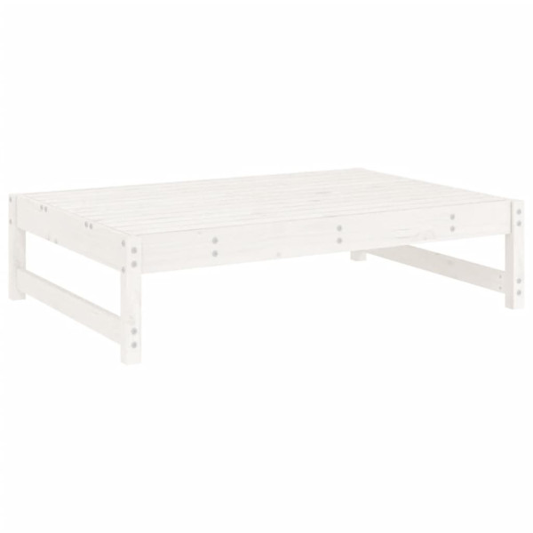 2 pcs conjunto lounge de jardim madeira de pinho maciça branco M 5