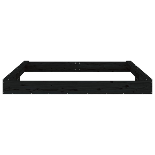 Arenero con asientos cuadrado madera maciza de pino negro M 5