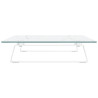 Suporte para monitor 60x35x8 cm vidro temperado e metal branco 5