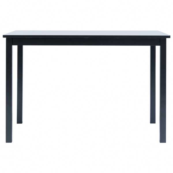 Mesa de jantar 114x71x75cm madeira de seringueira maciça preto M 3