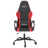 Silla gaming de masaje cuero sintético negro y rojo 3