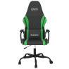 Cadeira de massagem gaming de couro sintético preto e verde 3