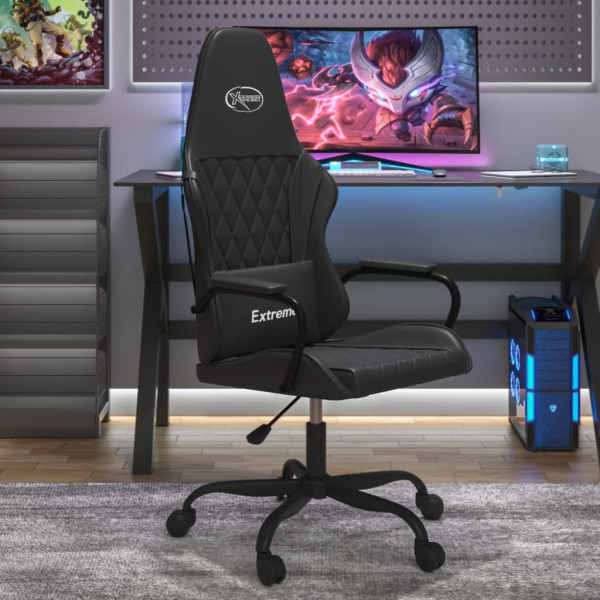 Silla gaming con masaje cuero sintético negro D