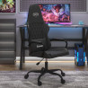 Silla gaming con masaje cuero sintético negro 1