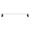 Soporte de monitor vidrio templado y metal negro 80x20x8 cm 4