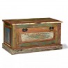 Banco zapatero de madera maciza reciclada 1