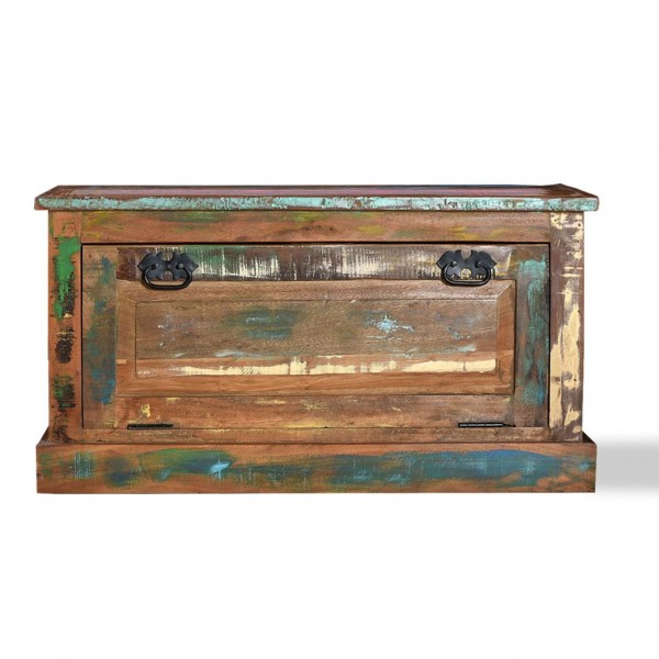 Banco zapatero de madera maciza reciclada M 3