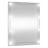 Espejo de pared rectangular con luces LED vidrio 50x60 cm 2