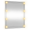 Espelho de parede retangular com luzes LED de vidro 50x60 cm 4