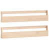 Estantes para zapatos de pared 2 uds madera de pino 110x9x23 cm 2