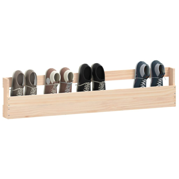 Estantes para zapatos de pared 2 uds madera de pino 110x9x23 cm M 4