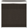 Cesto p/ roupa suja c/ 2 secções 53x35x57 cm castanho-escuro 3