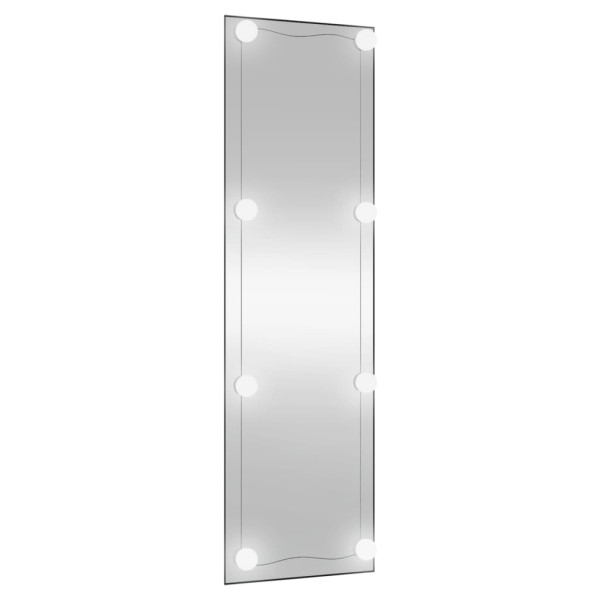 Espejo de pared rectangular con luces LED vidrio 30x100 cm M 2