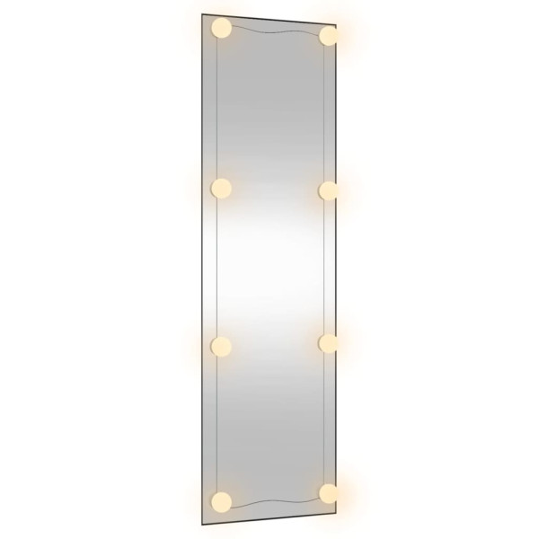 Espejo de pared rectangular con luces LED vidrio 30x100 cm M 4