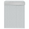 Cesto para roupa suja com tampa 46x33x60 cm vime PE branco 3