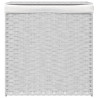 Cesto p/ roupa suja c/ 2 secções 53x35x57 cm vime PE branco 3