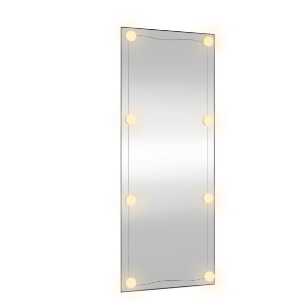 Espelho de parede retangular com luzes LED vidro 40x100 cm M 4
